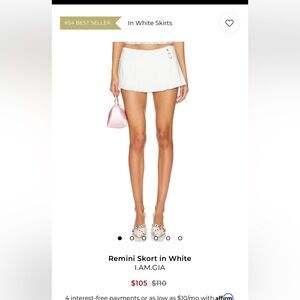 I.AM.GIA White mini skirt